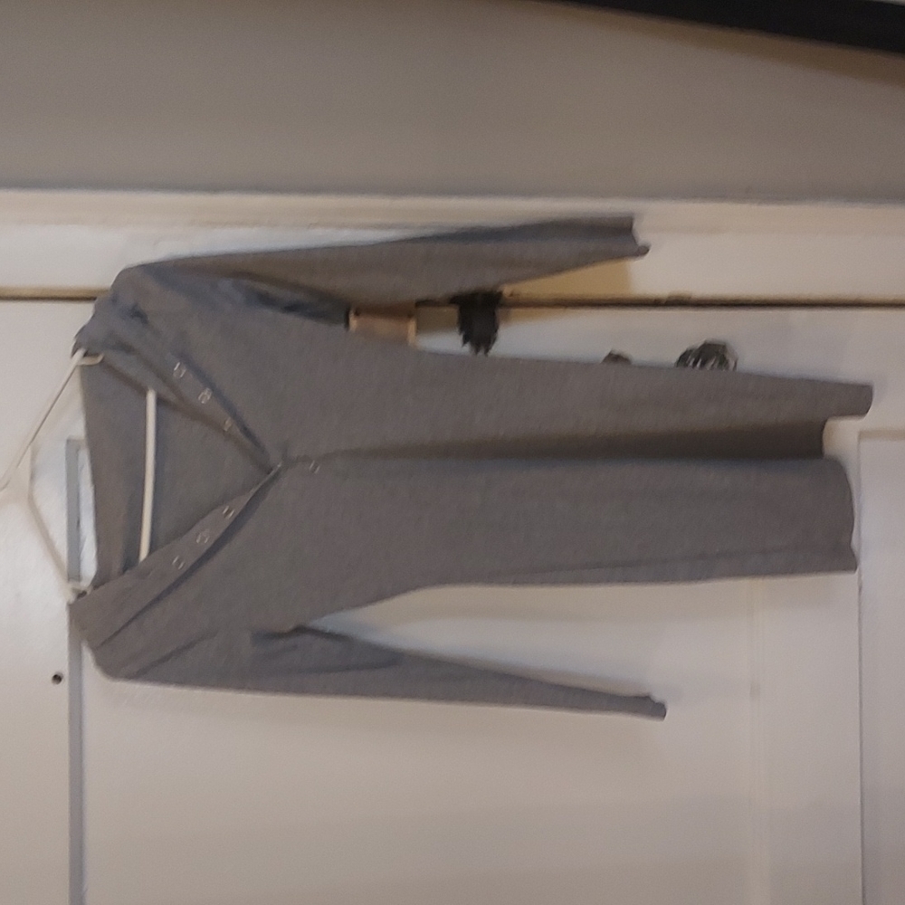 Gray hooded t-shirt dress